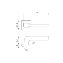 MP - VIVA - HR SQ6 NP - Nikl perla - rozety WC - klika/klika (8/8)