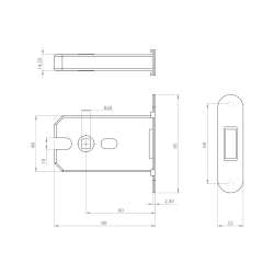 MPK - Magnetický zámek s protiplechem T - Titan (2/6)