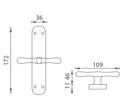 NI - ALT WIEN - rozvora OGR - Bronz česaný lesklý - okenní rozvora (3/3)