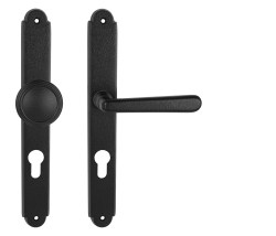 NI - ALT WIEN Štít NB - Černá strukturovaná - klika/klika - WC klíč - 72 mm (6/8)