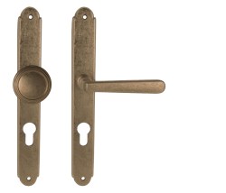 NI - ALT WIEN Štít OBMP - Staromosaz matný lak - BB otvor pro klíč - klika/klika - 72 mm (6/8)