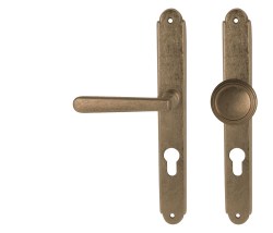 NI - ALT WIEN Štít OBMP - Staromosaz matný lak - klika/klika - WC klíč - 72 mm (5/8)