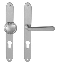 NI - ALT WIEN Štít OCS - Chrom broušený - BB otvor pro klíč - klika/klika - 72 mm (6/8)