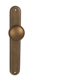 NI - ELEGANT - KOULE na štítu OBMP - staromosaz matný lak - PZ otvor pro vložku - 90 mm - koule pevná ks (2/3)