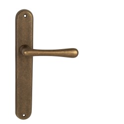 NI - ELEGANT OBMP - Staromosaz matný lak - PZ otvor pro vložku - klika/klika - 72 mm (7/8)