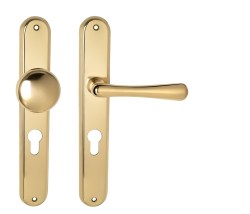 NI - ELEGANT OLV - Mosaz leštěná lakovaná - BB otvor pro klíč - klika/klika - 72 mm (6/8)
