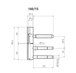 OV - Pant nenastavitelný vrchní 100/15 T - Titan (4/4)