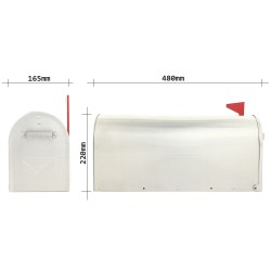RR - POŠTOVNÍ SCHRÁNKA US ALU MAILBOX - T00215 Stříbrný komaxit (4/12)