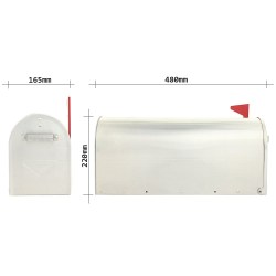RR - POŠTOVNÍ SCHRÁNKA US ALU MAILBOX - T00215 Stříbrný komaxit (10/12)