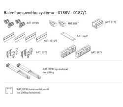 SC - POSUVNÝ SYSTÉM SERIES 100 SILENT GLASS S 100 KG SP - - SC – posuvný systém SERIES 100 SILENT GLASS S pro jednokřídlé dveře 1D 1500/100 SP (6/6)