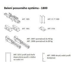 SC - POSUVNÝ SYSTÉM SERIES HIDDEN 40/80 KG SP  - hmotnost dveří do 40 kg (12/16)