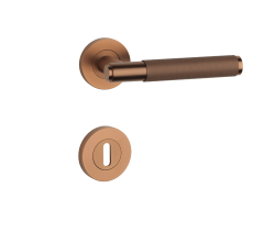 SH - OVAL - R 1741 PRO 8 MM CUM PVD - Měď matná PVD - klika/klika - rozety PZ (3/6)