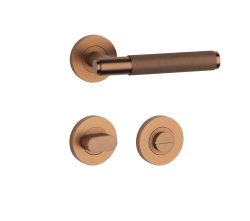 SH - OVAL - R 1741 PRO 8 MM CUM PVD - Měď matná PVD - klika/klika - rozety PZ (4/6)