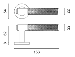 SH - OVAL - R 1741 PRO 8 MM CUM PVD - Měď matná PVD - klika/klika - rozety PZ (6/6)
