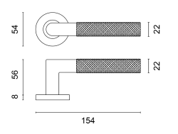 SH - OVAL - R 1742 PRO 8 MM BS - Černá matná - klika/klika - rozety PZ (6/6)