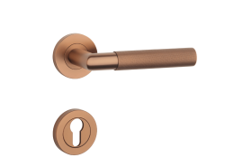 SH - OVAL - R 1742 PRO 8 MM CUM PVD - Měď matná PVD - klika/klika - bez spodní rozety (4/6)