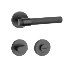 SH - OVAL - R 1743 PRO 8 MM BS - Černá matná - klika/klika - rozety PZ (4/6)