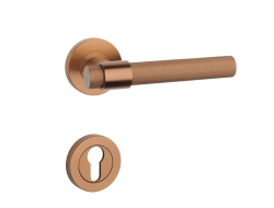 SH - OVAL - R 1743 PRO 8 MM CUM PVD - Měď matná PVD - klika/klika - bez spodní rozety (4/6)