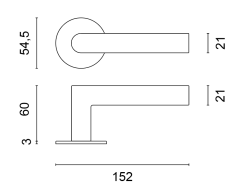 SH - OVAL - R 1750 3SM BN - Broušená nerez - klika/klika - bez spodní rozety (6/6)