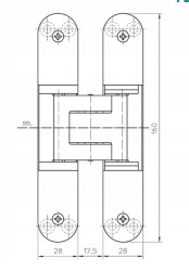 SK - Skrytý závěs TECTUS 340 3D Černá (2/4)