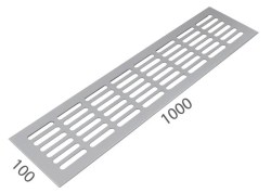 SRL - ALFA větrací mřížka šířka 100 x 1000 mm F1 - Stříbrný elox - 100 mm - 1000 mm (5/8)