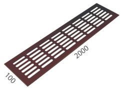 SRL - ALFA větrací mřížka šířka 100 x 2000 mm F4 - Bronz elox