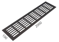 SRL - ALFA větrací mřížka šířka 100 x 2000 mm F8 - Černý elox
