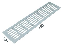 SRL - ALFA větrací mřížka šířka 100 x 250 mm F1 - Stříbrný elox