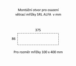 SRL - ALFA větrací mřížka šířka 100 x 400 mm F3 - Zlatý elox (4/8)