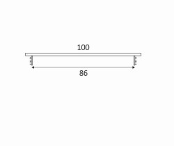 SRL - ALFA větrací mřížka šířka 100 x 500 mm F8 - Černý elox (2/8)
