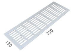 SRL - ALFA větrací mřížka šířka 130 x 250 mm Bílá komaxit - 130 mm - 250 mm (5/8)