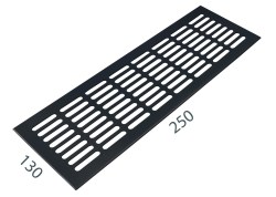 SRL - ALFA větrací mřížka šířka 130 x 250 mm F8 - Černý elox
