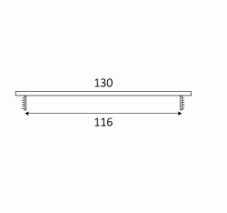 SRL - ALFA větrací mřížka šířka 130 x 500 mm F3 - Zlatý elox (2/8)