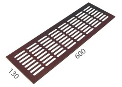 SRL - ALFA větrací mřížka šířka 130 x 600 mm F4 - Bronz elox - 130 mm - PZ otvor pro vložku - 600 mm (5/8)
