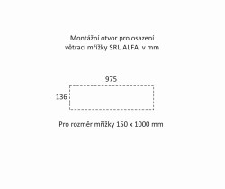 SRL - ALFA větrací mřížka šířka 150 x 1000 mm F8 - Černý elox - 150 mm - 1000 mm (8/8)