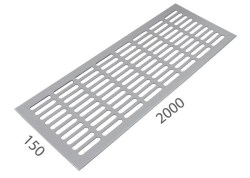 SRL - ALFA větrací mřížka šířka 150 x 2000 mm F1 - Stříbrný elox - 150 mm - 2000 mm (5/8)