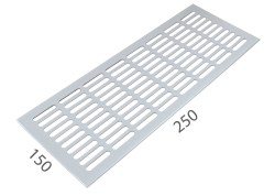 SRL - ALFA větrací mřížka šířka 150 x 250 mm Bílá komaxit - 150 mm - 250 mm (5/8)