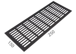 SRL - ALFA větrací mřížka šířka 150 x 250 mm F8 - Černý elox - 150 mm - 250 mm (5/8)