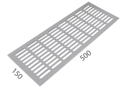 SRL - ALFA větrací mřížka šířka 150 x 500 mm F1 - Stříbrný elox - 150 mm - 500 mm (5/8)