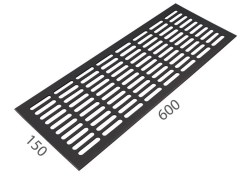 SRL - ALFA větrací mřížka šířka 150 x 600 mm F8 - Černý elox