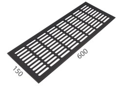 SRL - ALFA větrací mřížka šířka 150 x 600 mm F8 - Černý elox - 150 mm - 600 mm (5/8)