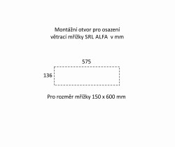 SRL - ALFA větrací mřížka šířka 150 x 600 mm F9 - Nerez elox (4/8)