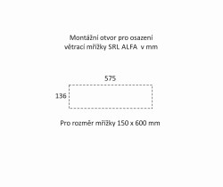 SRL - ALFA větrací mřížka šířka 150 x 600 mm F9 - Nerez elox - 150 mm - 600 mm (8/8)