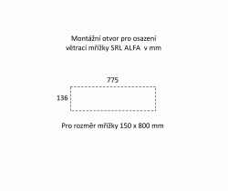 SRL - ALFA větrací mřížka šířka 150 x 800 mm F1 - Stříbrný elox (4/8)