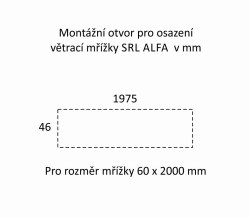 SRL - ALFA větrací mřížka šířka 60 x 2000 mm Bílá komaxit (4/8)