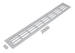 SRL - ALFA větrací mřížka šířka 60 x 2000 mm F1 - Stříbrný elox