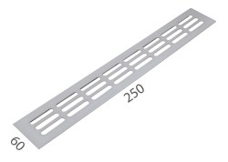 SRL - ALFA větrací mřížka šířka 60 x 250 mm F1 - Stříbrný elox - 60 mm - 250 mm (5/8)