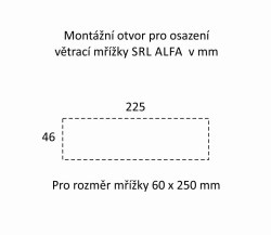 SRL - ALFA větrací mřížka šířka 60 x 250 mm F3 - Zlatý elox (4/8)