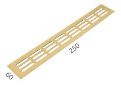 SRL - ALFA větrací mřížka šířka 60 x 250 mm F3 - Zlatý elox - 60 mm - 250 mm (5/8)