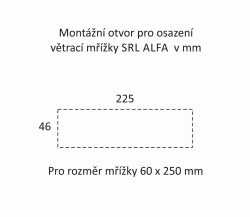 SRL - ALFA větrací mřížka šířka 60 x 250 mm F3 - Zlatý elox - 60 mm - 250 mm (8/8)